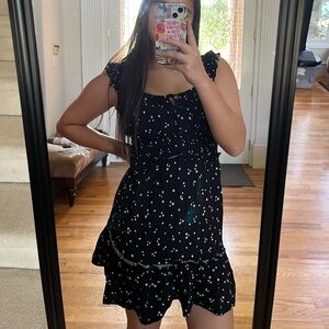 Black Floral Mini Dress